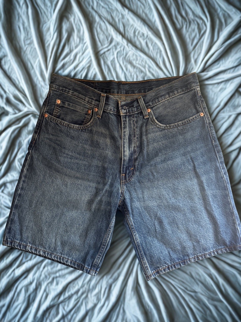 Levi's Dark Blue Denim Shorts - Classic Five-Pocket